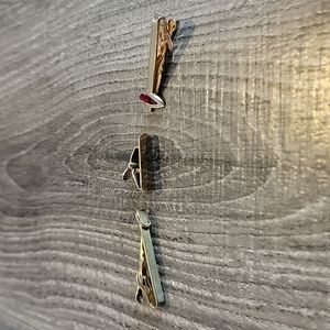 Lot of 3 Vintage Swank Tie Clips